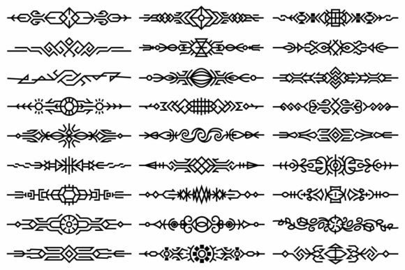 Abstract Borders Decorative Collection: Enhancing Design Projects with Elegance and Creativity
