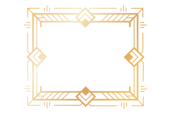 Art Deco Square Border for Design Excellence