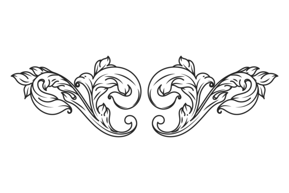 Baroque Decorative Element: Vintage Fili in Design and Art