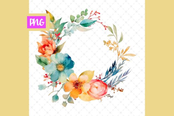 Beautiful Decorative Watercolor Wreath