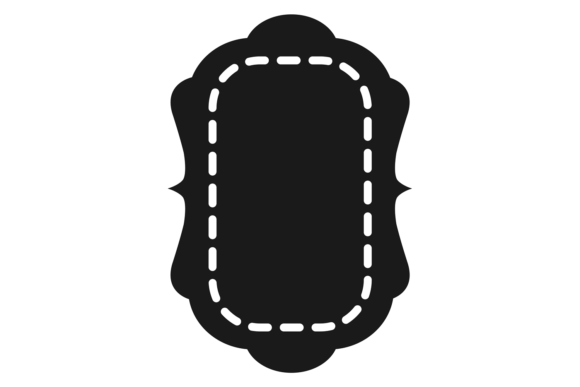 Black Ornate Decorative Label Template