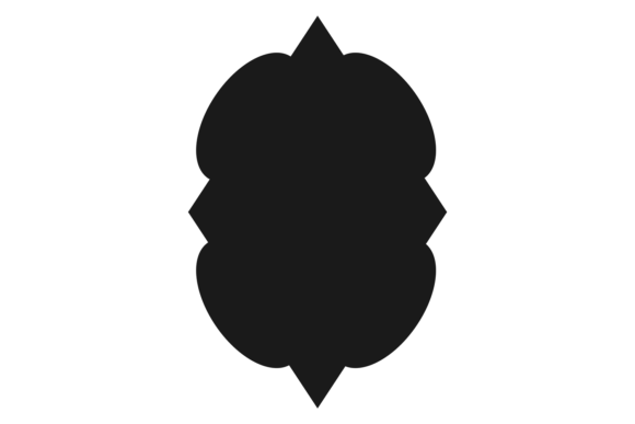 Blank Product Label: Decorative Black Shape for Professional Design