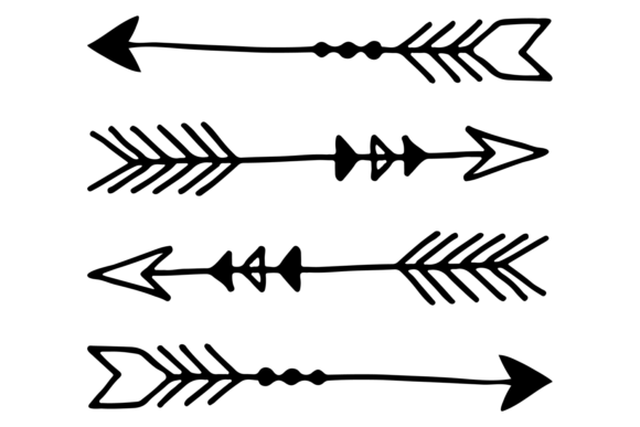 Boho Arrows Set: Ethnic Decorative Doodle Elements for Creative Design