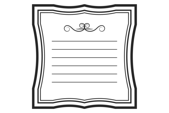 Calligraphic Frame for Decorative Card