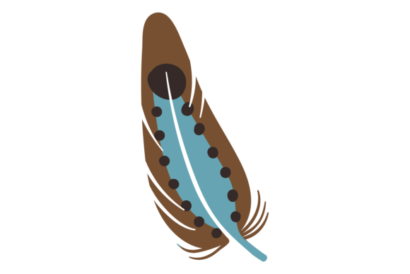 Color Feather: Decorative Bohemian Element for Stylish and Expressive Design