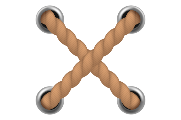 Crossed Marine Rope as a Decorative Element in Sailing and Design
