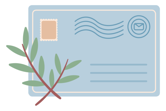 Cute Letter. Decorative Post Envelope. V: A Trend in Creative Communication and Branding
