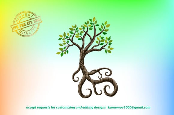 Decorative Attractive Tree Logo: A Versatile Design for Creative Projects