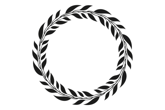 Decorative Black Leaves Round Ornament: A Timeless Design Element for Creative Projects