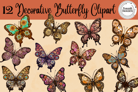 Decorative Butterfly Clipart: Enhancing Creativity in Crafts and Design Projects
