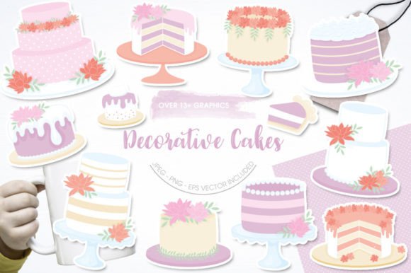 Decorative Cakes 1 – High-Quality Graphics for Creative Projects