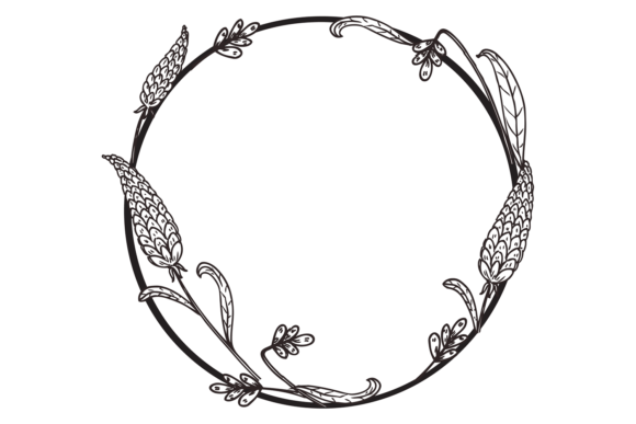 Decorative Elegant Floral Wreath Frame
