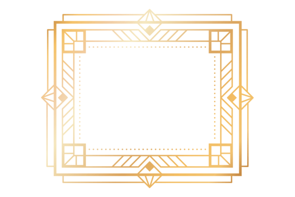 Decorative Golden Square Ornament