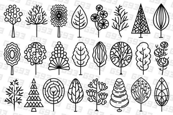 Decorative Line Art Trees: A Unique Approach to Modern Design and Illustration