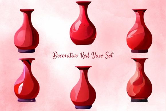 Decorative Red Vase Set: A Stylish and Practical Choice for Sublimation Printing and Print-on-Demand Projects