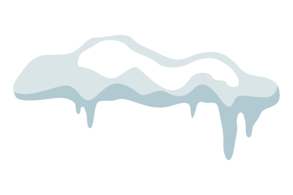Decorative Snow Cap. Christmas Border. W: A Festive Typeface for Creative Projects