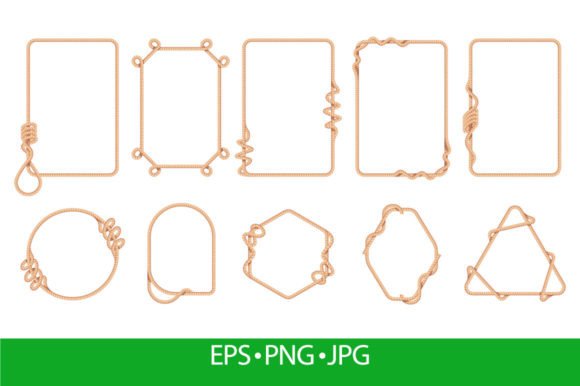 Decorative Thread Frame with Rope Border: A Versatile Design Element for Creativity and Craft
