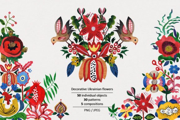Decorative Ukrainian Flowers: A Blend of Tradition and Modern Design