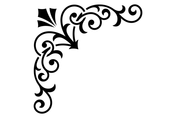 Decorative Vintage Corner. Flourish Eleg