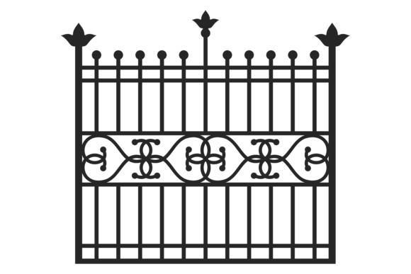 Enhancing Design Projects with the Iron Fence Decorative Black Silhouette