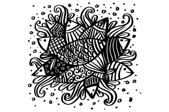Fishes Doodle Ornament Decorative: A Strategic Tool for Creative and Branding Projects