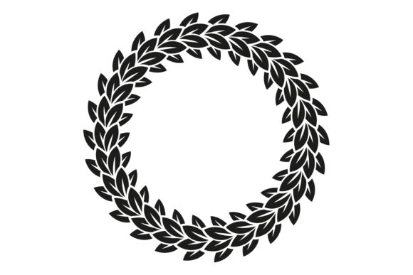 Floral Decorative Round Frame with Black Foliage: A Timeless Design Element for Modern Spaces