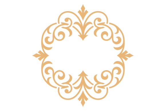 Golden Decorative Frame. Vintage Elegant: A Timeless Design Element for Creative Professionals