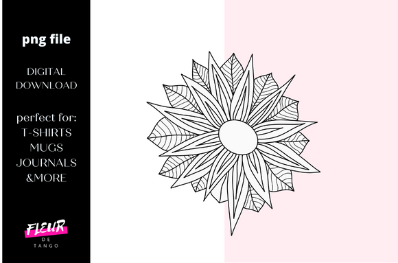 Hand Drawn Floral Decorative Element 04: A Simple Yet Versatile Design Asset