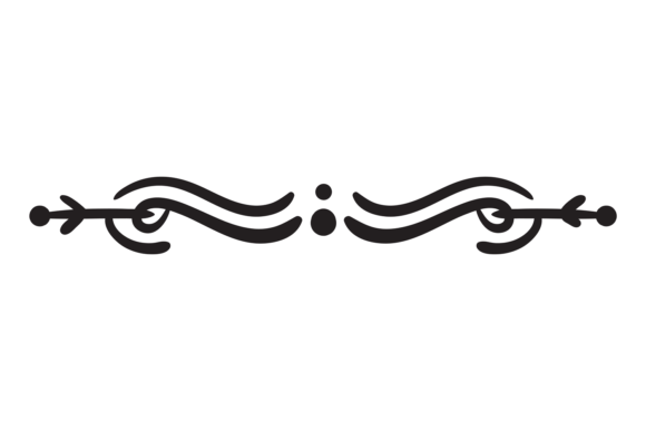 Header Line Ornament: Enhancing Design with Black Decorative Elements