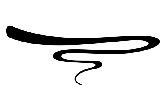 Ink Brush Stroke. Decorative Underline. A Bold Statement in Modern Typography