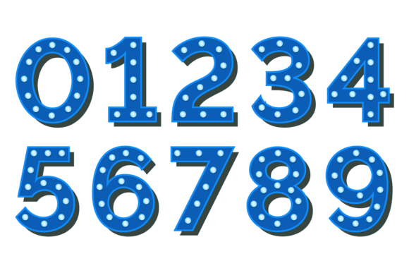 Number Font in Decorative Retro Lamp Bulb: A Unique Design Element for Modern Creativity