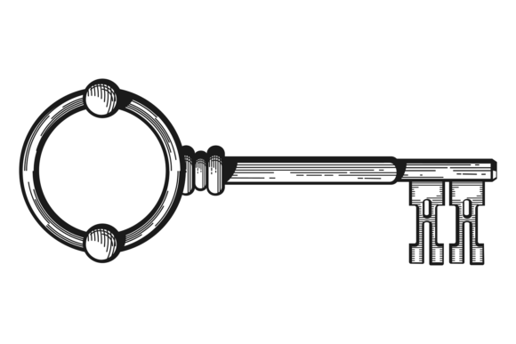Old Metal Key: Vintage Decorative Secret