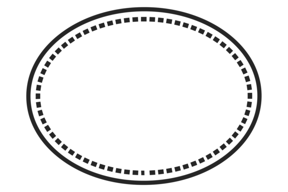 Oval Line Frame Decorative Border