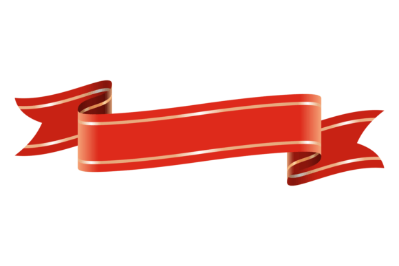 Red Ribbon Label. Decorative Premium Awa