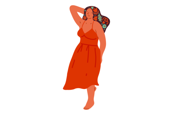 Summer Woman: The Beauty and Versatility of Decorative Floral Shapes in Design