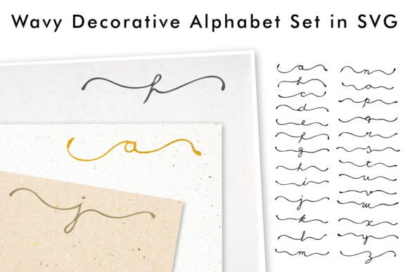 Wavy Decorative Alphabet Set in SVG: A Must-Have for Designers and Crafters