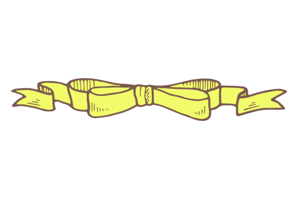 Yellow Ribbon Bow Decorative Silk Gift